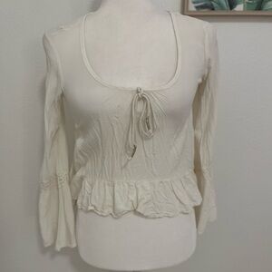 Mudd Top | Gypsy Blouse | Color: White | Size: XS